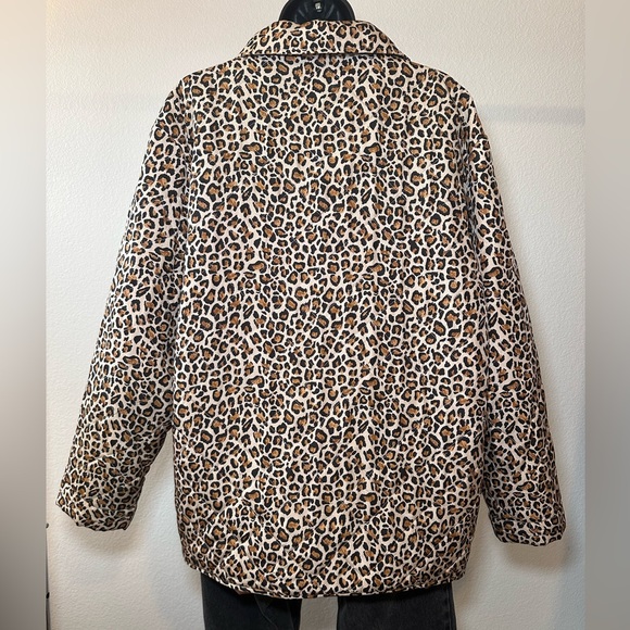Vintage Silk Club Leopard Print Quilted Jacket - Picture 4 of 8